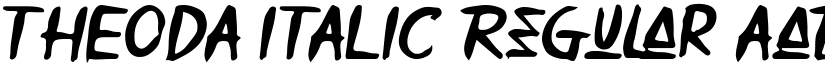 THEODA ITALIC Regular font