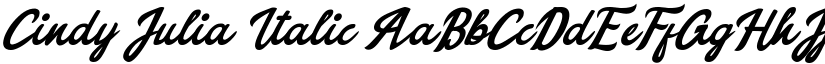 Cindy Julia Italic font