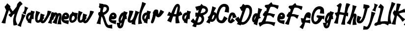 Miawmeow Regular font