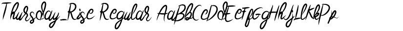 Thursday_Rise Regular font