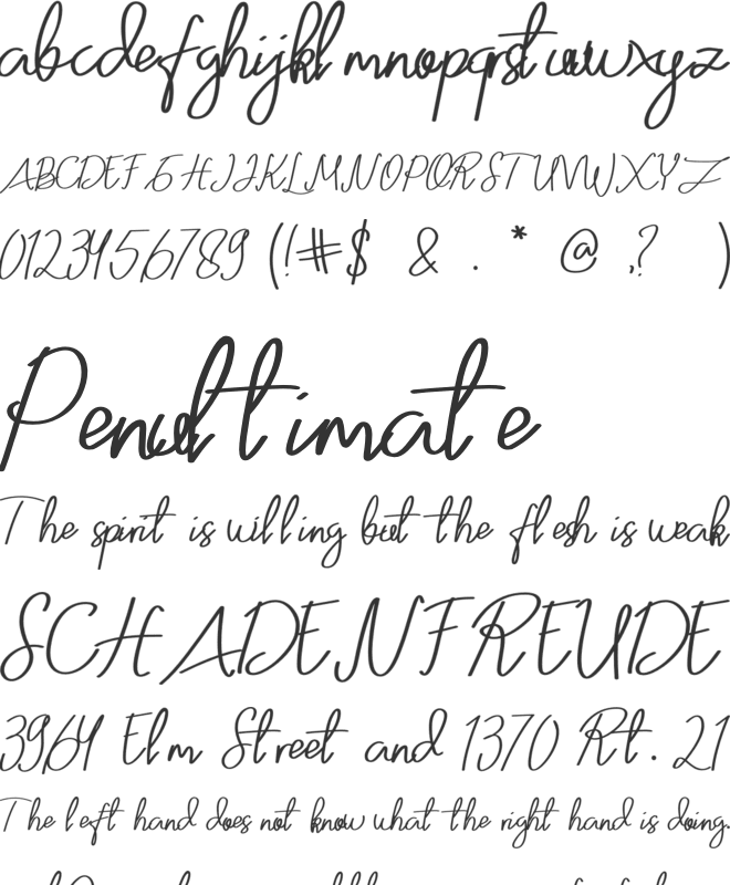 Zumattan font preview