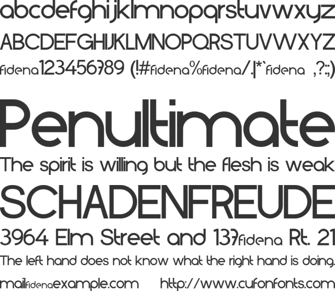 Fidena font preview