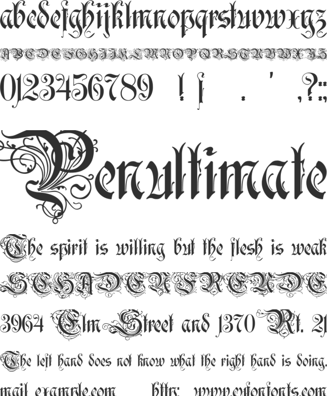 Rothenburg Decorative font preview