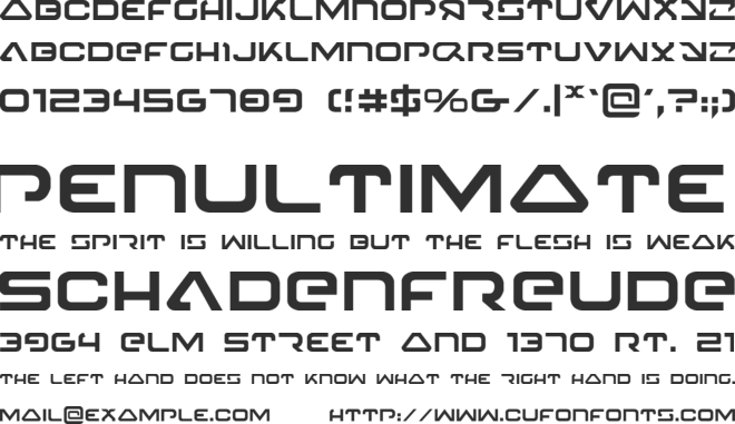 4114 Blaster font preview