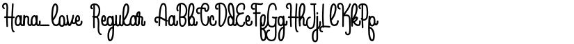 Hana_love font download