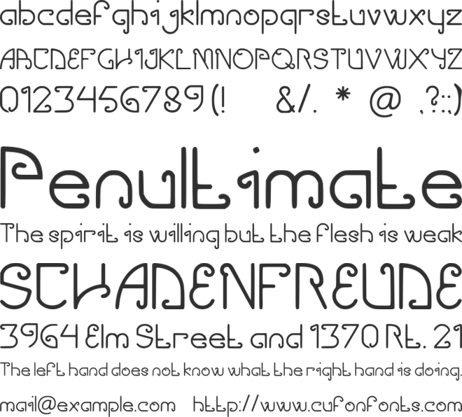 Sawung font preview