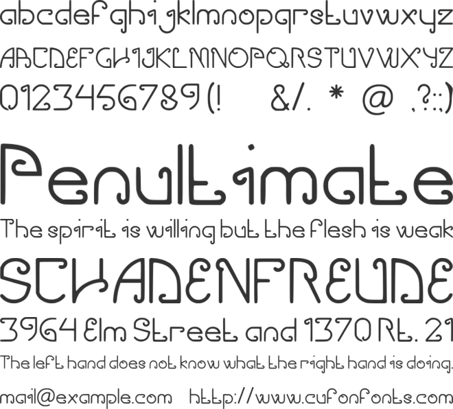Sawung font preview