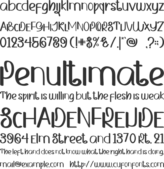 FRESH FOOD font preview
