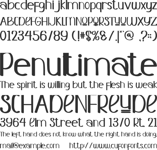 PAPER NOTE font preview