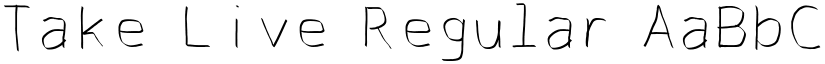 Take Live Regular font