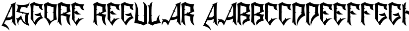 ASGORE Regular font