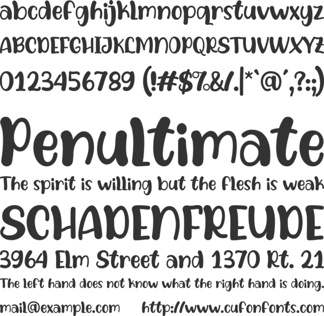 Lova Bear font preview