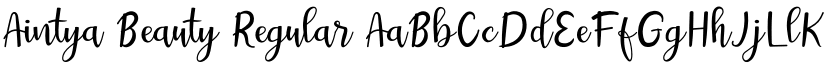 Aintya Beauty Regular font