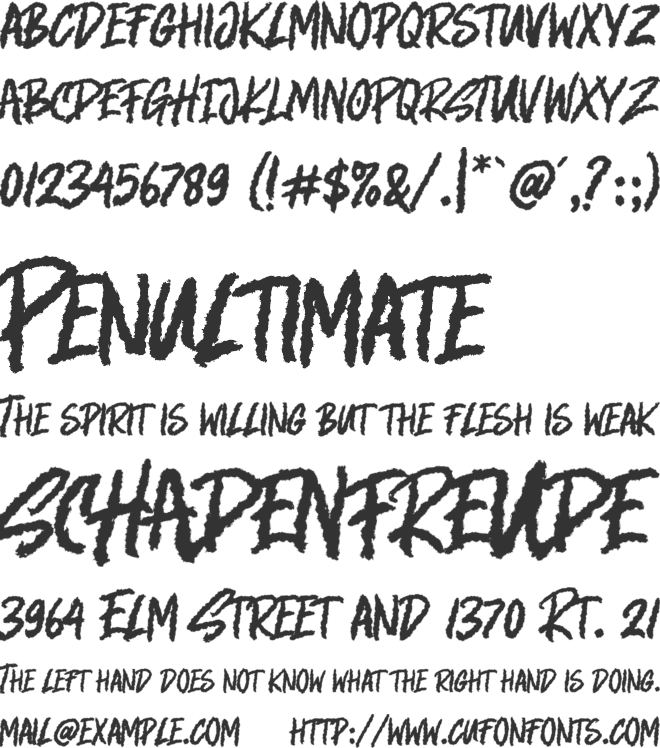 Brocken font preview