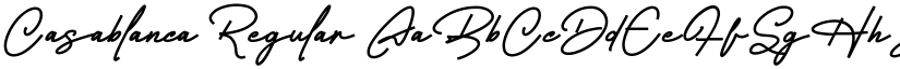Casablanca Regular font