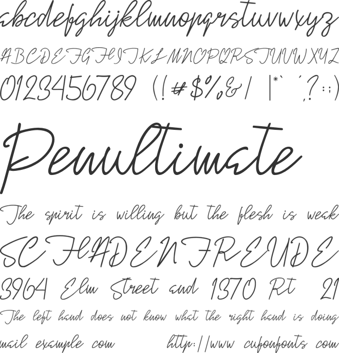 The Hague font preview