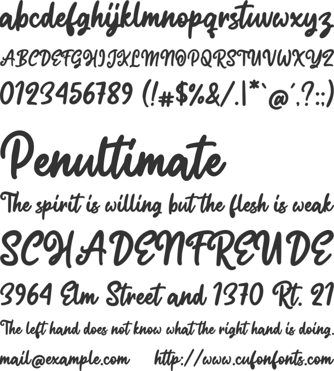 Regitta font preview