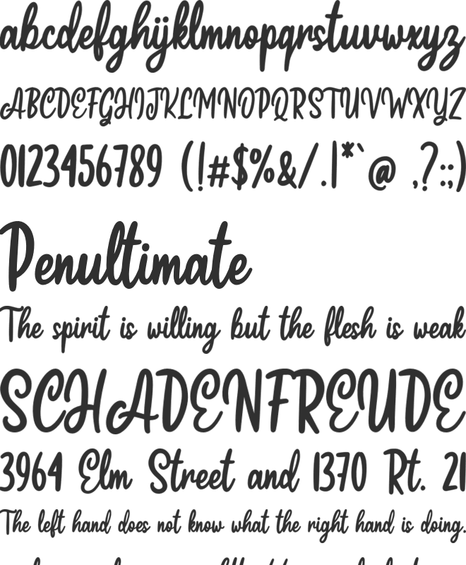 Chidera font preview