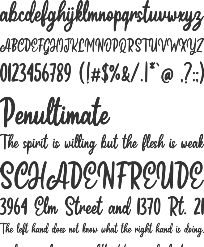 Chidera font preview