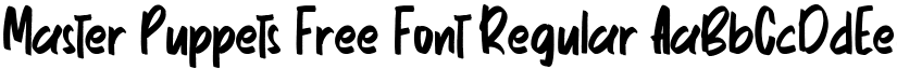 Master Puppets Free Font font download