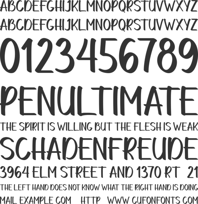 RAKEBOOM font preview