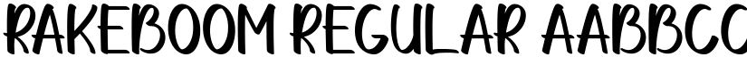 RAKEBOOM Regular font