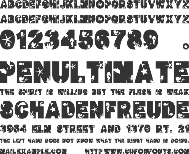 Chozy mermaid font preview