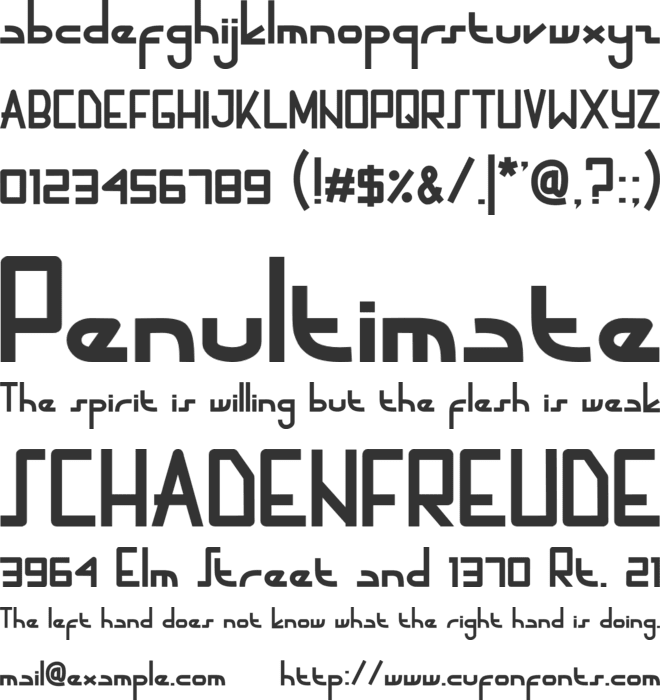 Esseintona font preview
