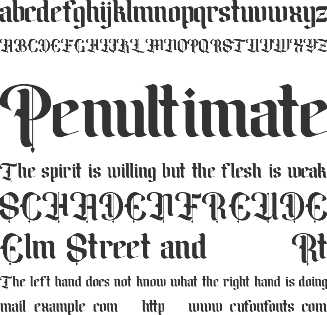 Amika Blackletter Free Font font preview