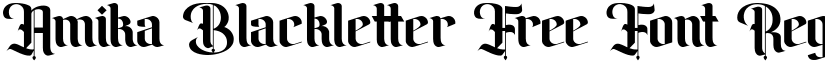 Amika Blackletter Free Font Regular font