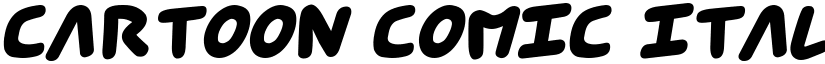 Cartoon Comic Italic font
