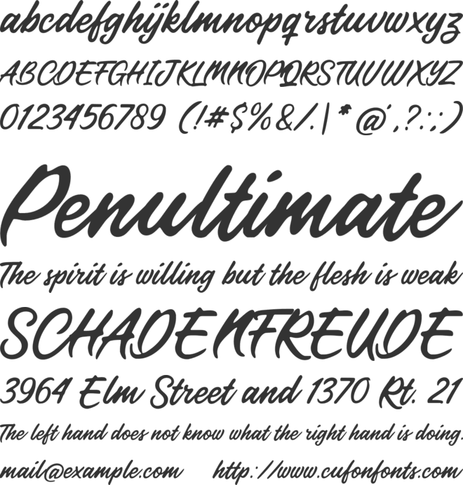 Forestland font preview