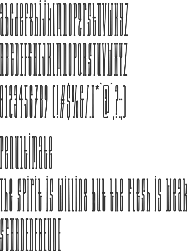 Long Rider font preview