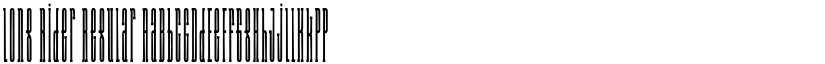 Long Rider Regular font