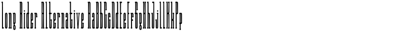 Long Rider Alternative font