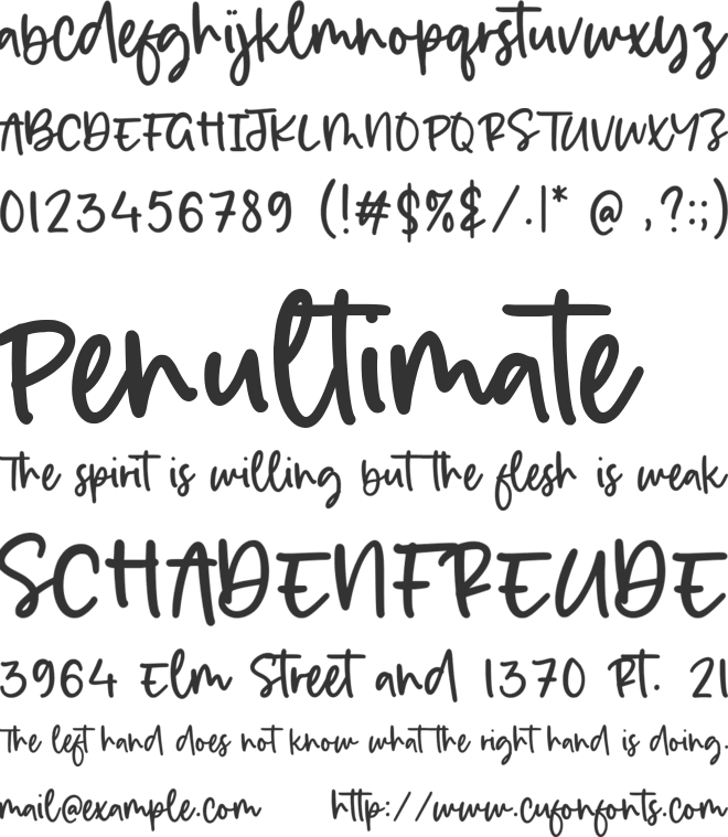 Dreameyes font preview