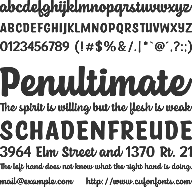 Owl Cute font preview