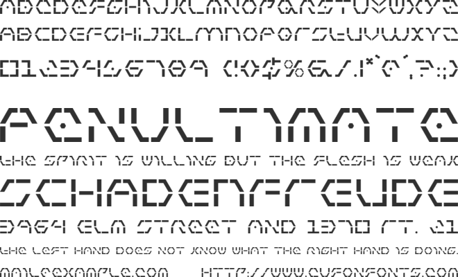 Zeta Sentry font preview