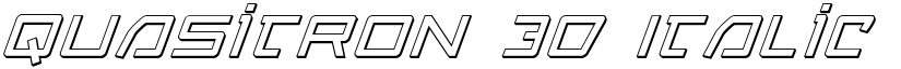 Quasitron 3D Italic font