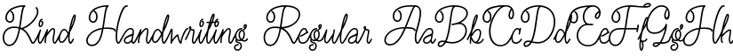 Kind Handwriting Regular font