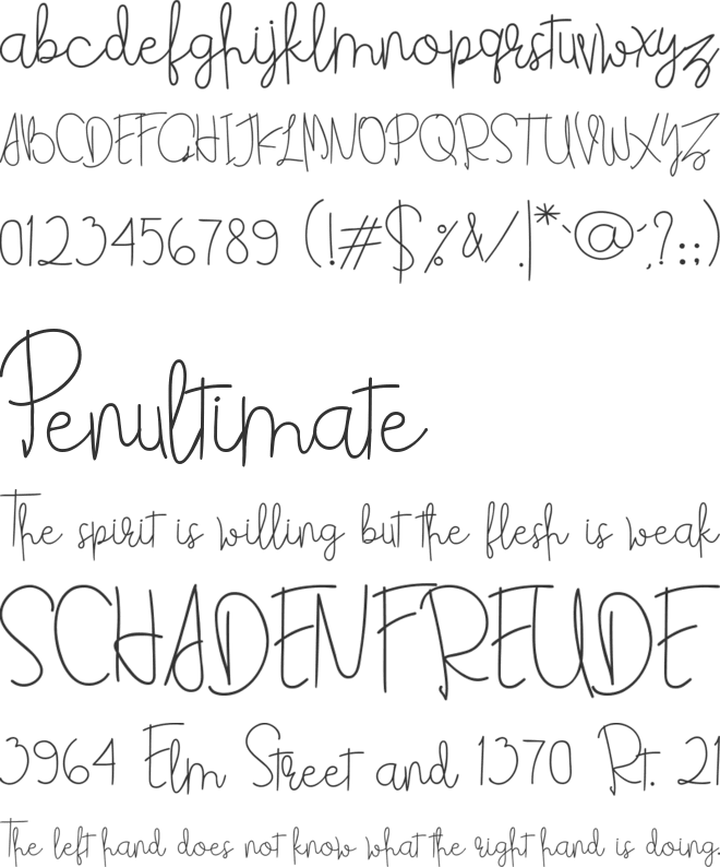 Last Kids font preview