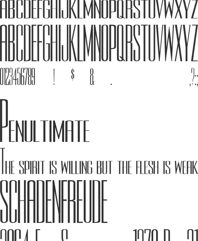 Rothman font preview
