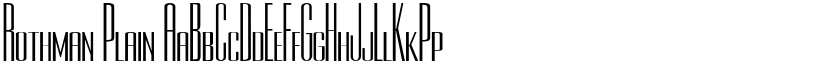 Rothman Plain font
