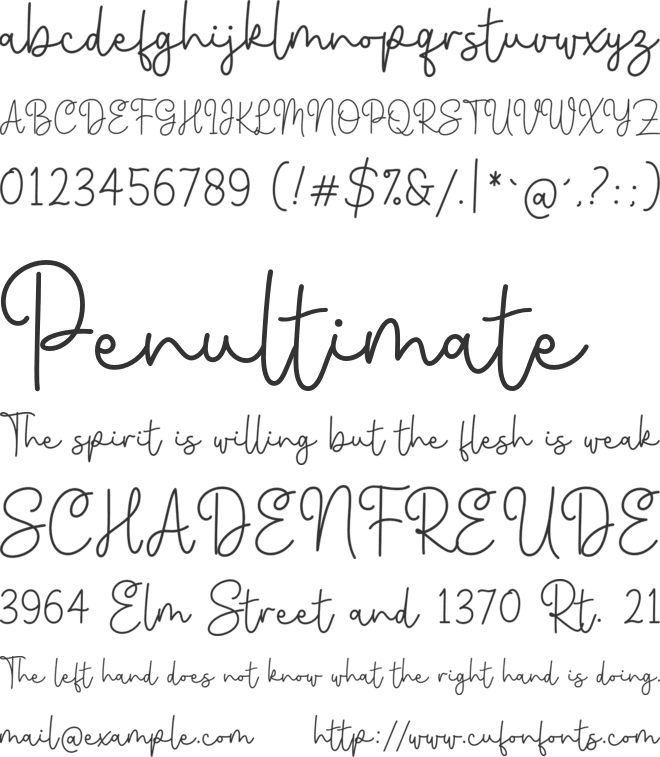 Romansh font preview