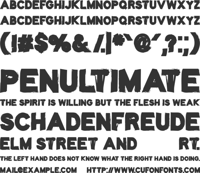 Spooky Regime font preview