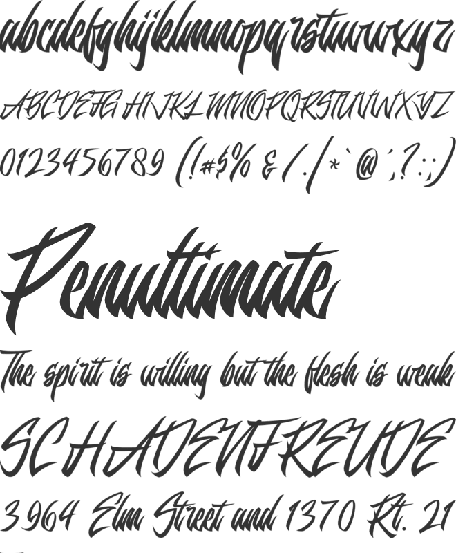 Louisiana font preview