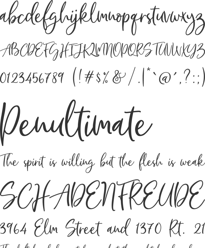 Fentura font preview