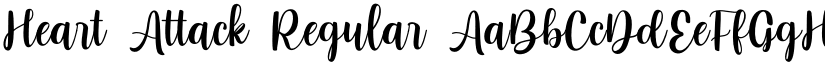 Heart Attack Regular font