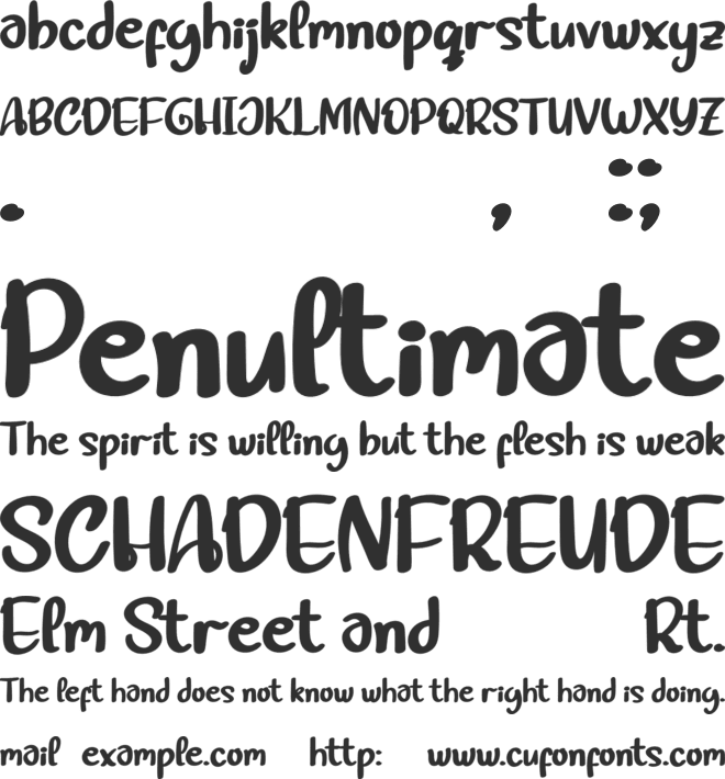 Quick Camping font preview