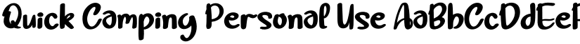 Quick Camping Personal Use font